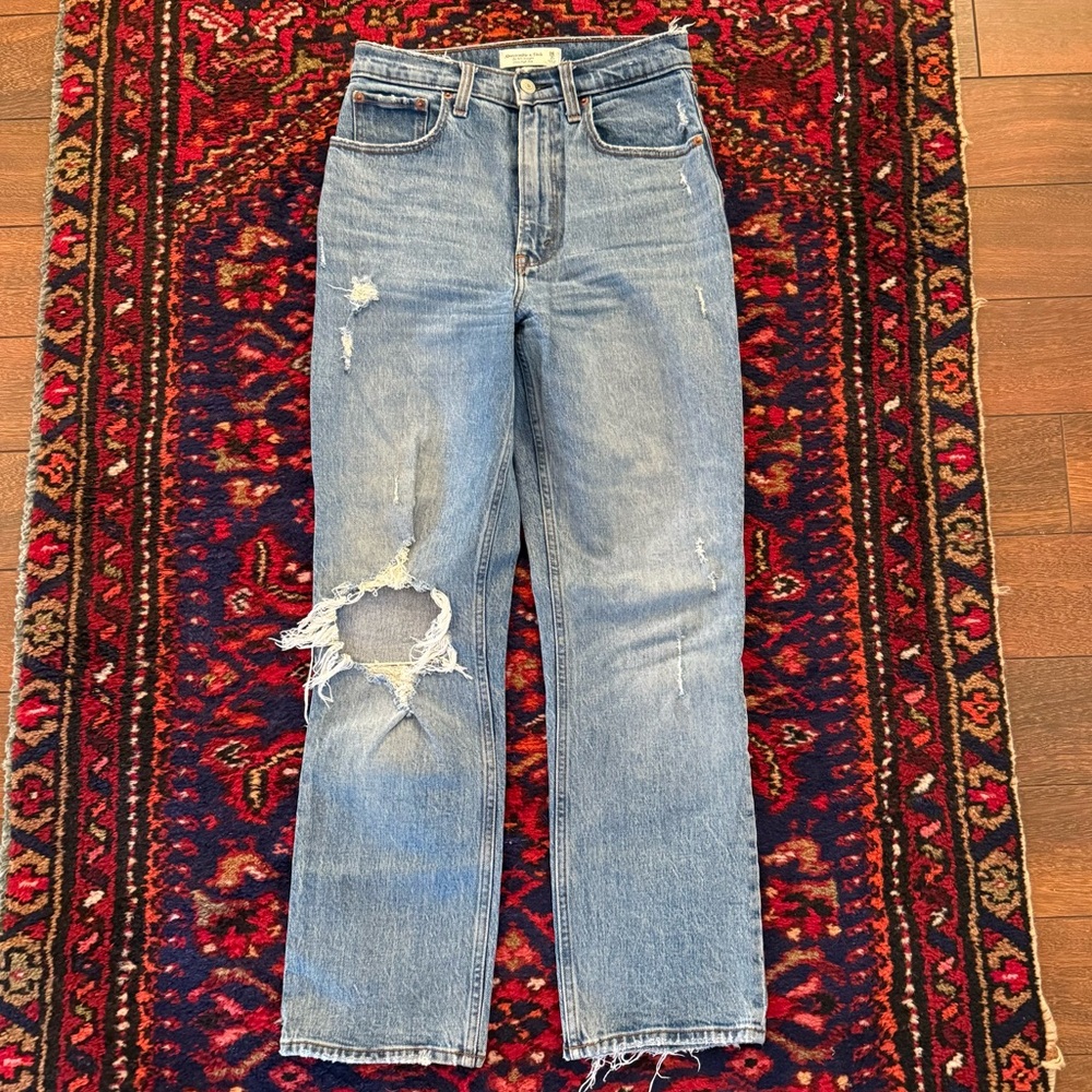 Abercrombie & Fitch Light Blue Straight Leg Jeans